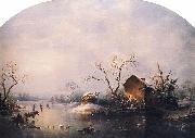 Regis-Francois Gignoux Winter Scene oil painting picture wholesale